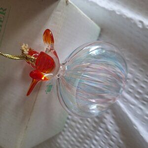 hummingbird glass suncatcher